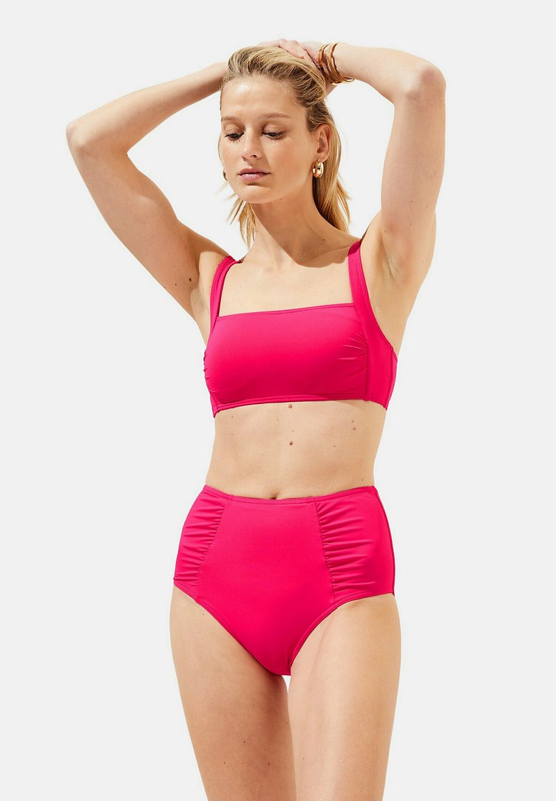 Marks & Spencer PADDED SQUARE NECK Bikinitop fuchsia/donkerroze