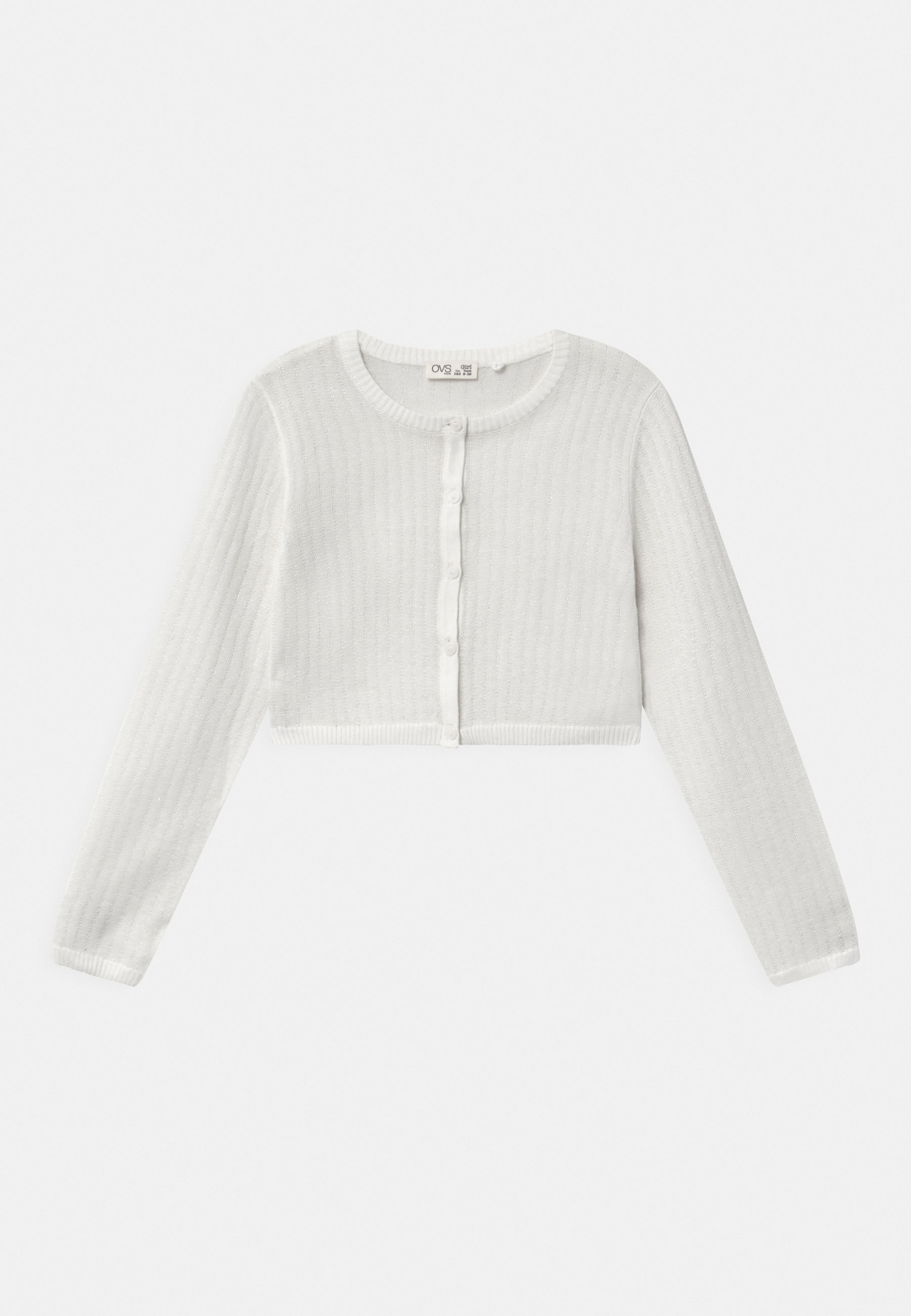 Cardigan con collo alto e bottoni