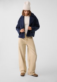 Stradivarius SOFT WRAP - Kratka jakna - dark blue
