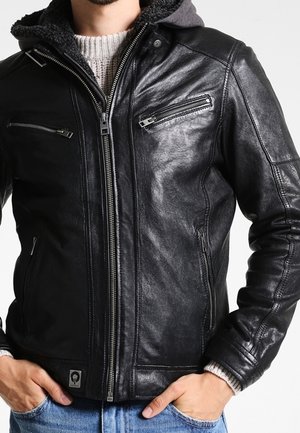 Leather jacket - black