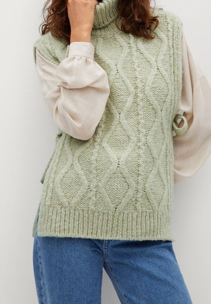 Mango Veste sans manches - light green