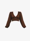 CRISSY BACKLESS - Top s dlhým rukávom - dark brown