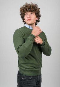 Dalle Piane Cashmere CREW NECK - Jumper - verde khaki