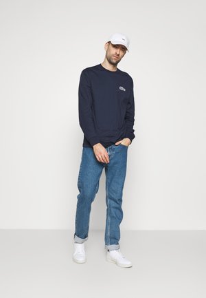 LACOSTE X NATIONAL GEOGRAPHIC - Long sleeved top - navy blue/zebra