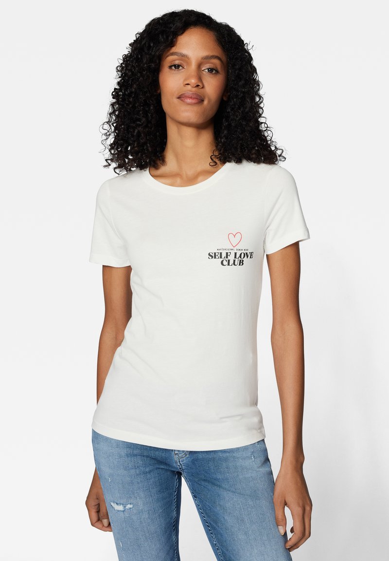 Mavi Love Printed Tee Camiseta, Black, S Para Mujer