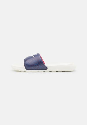 VICTORI ONE SLIDE PRINT - Pantofle - blackened blue/sail/dark marina blue/university red
