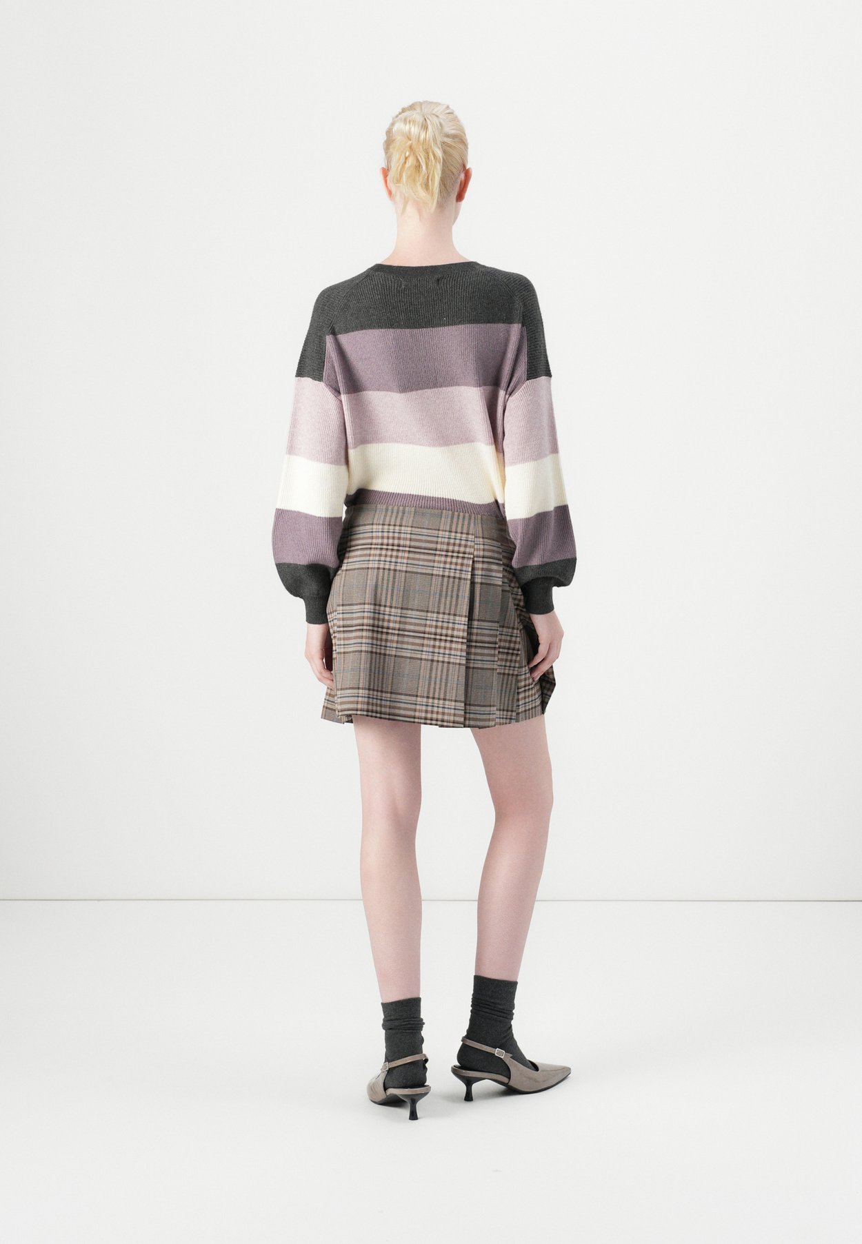 ONLLULU LIFE CHECK SKIRT