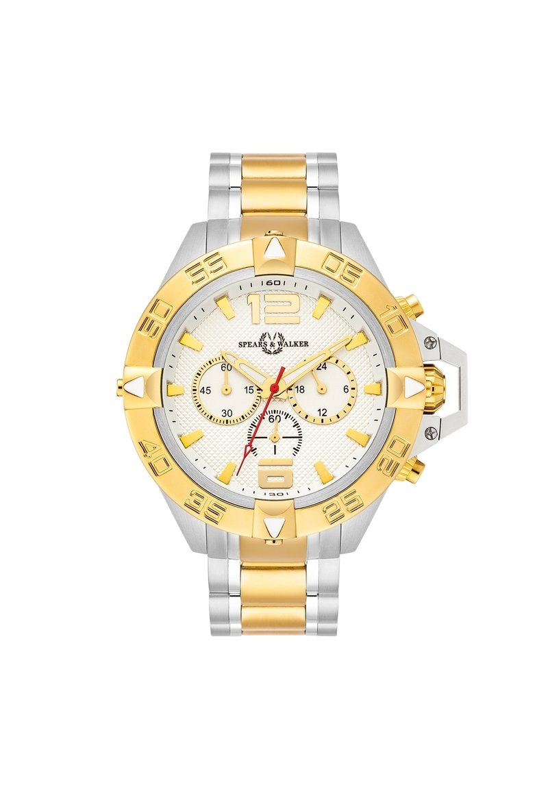 Herren Analoguhren | Spears & Walker Chronograph silber gelbgold/silberfarben - UC98485 Herren Analoguhren | Spears & Walker Chronograph silber gelbgold/silberfarben - UC98485