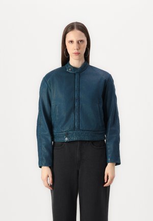 SHORT MOTO JACKET - Veste en jean - hydraulics cobler