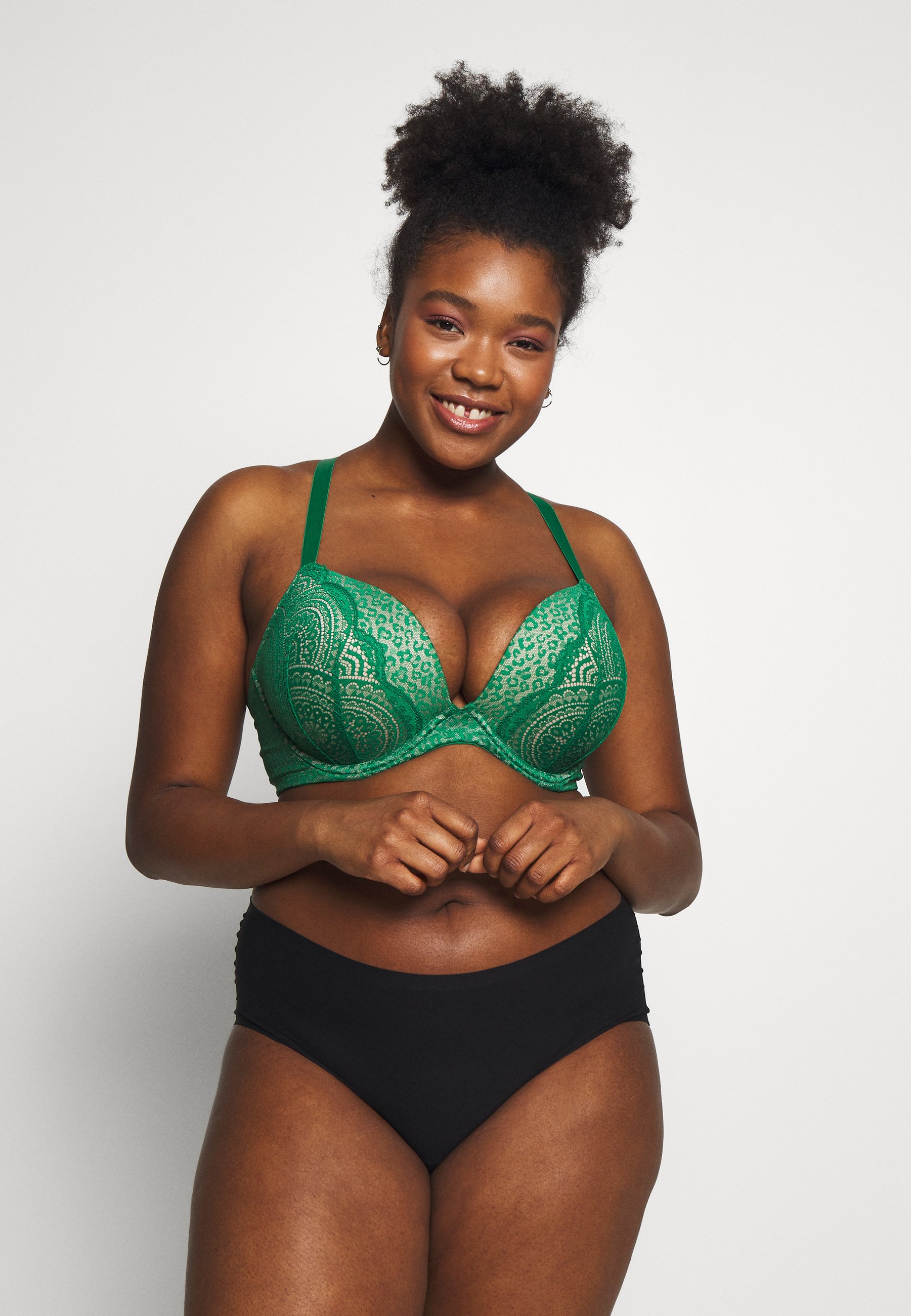 City Chic TATIANA SPOT BRA Push up BH absyinth Zalando.no City Chic BODYCON BRA - Push-up BH - tangerine