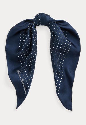 Lauren Ralph Lauren, POLKA-DOT SILK TWILL SQUARE SCARF - Фулар - navy