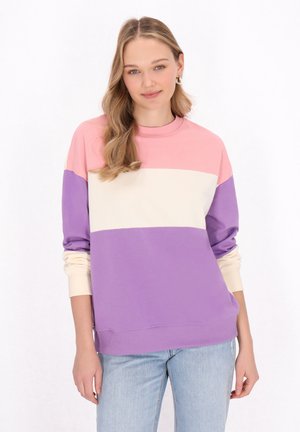 Collegepaita - beige purple multicolor