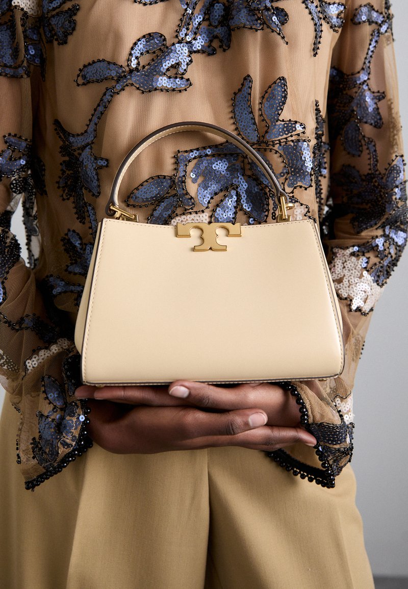 Tory Burch ELEANOR SPAZZOLATO MINI SATCHEL - Håndtasker - vanilla soft serve