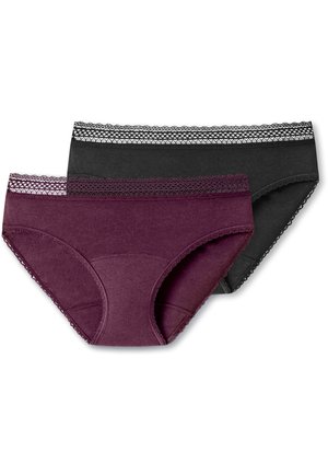 PERIOD PANTY 2 PACK - Slip - schwarz, pflaume