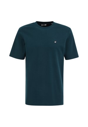 WE Fashion, FUNDAMENTALS - Camiseta básica - green blue