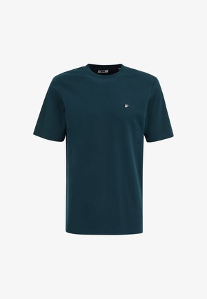 WE Fashion, FUNDAMENTALS - Lihtne T-särk - green blue