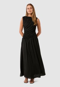 Forever New JEMIMA SHIRRED DROP WAIST MIDI DRESS - Koktélruha / Partiruha - black