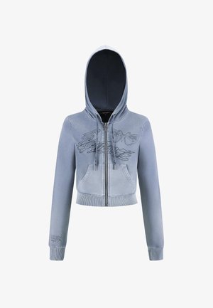 Ed Hardy WATCHINGFLY CROPPED - Felpa con zip - charcoal