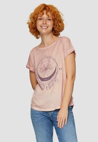QS GEWASSEN OP DE VOORKANT - T-shirt print - perlmuttrosa