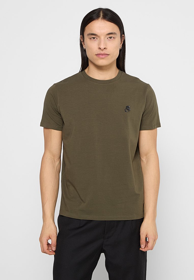 Karl Lagerfeld T-shirt basic olijfgroen