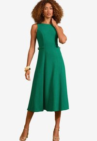 REGULAR FIT - WITH TAILORED BUTTON THROUGH MIDI - Rochie de zi - green