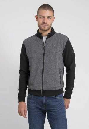 Ritchie Jeans, GILET ZIPPÉ COL MONTANT BI-MATIÈRE WILOFTI - Sweat zippé - noir