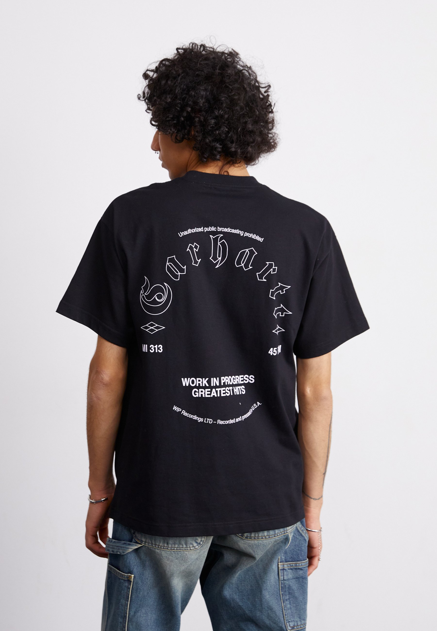 Tシャツ・カットソー CARHARTT WIP 'Greatest Hits' T-shirt White/Black Carhartt WIP GREATEST HITS - Print T-shirt - black/white