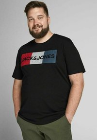 Jack & Jones JJECORP LOGO TEE O NECK - Trükipildiga T-särk - black
