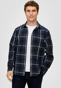 s.Oliver REGULAR LANGARM - Overhemd - tiefblau