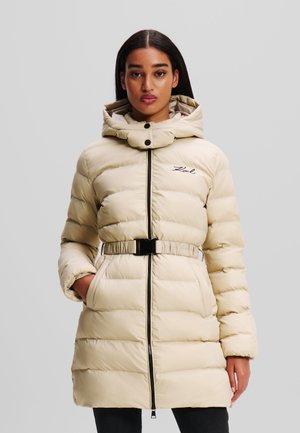 KARL LAGERFELD SIGNATURE  PUFFER - Winter coat - light beige