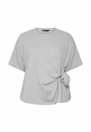Yours Clothing, PLUS SIZE CASUAL TOPS - T-shirt con stampa - light grey