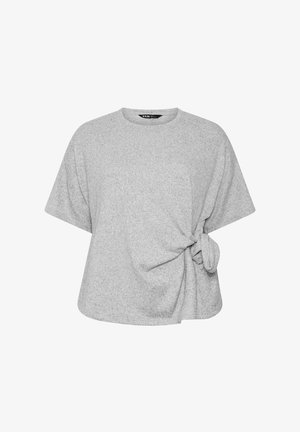 Yours Clothing, PLUS SIZE CASUAL TOPS - T-shirt print - light grey