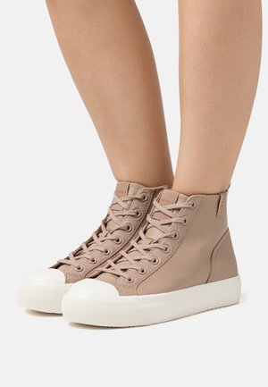 High-top trainers - taupe