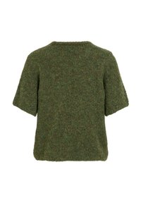 VILA VIMARLEY KURZARMELIGER - T-shirts - deep depths