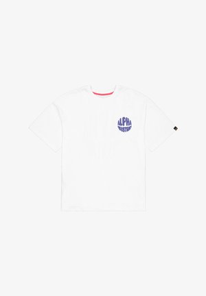 Alpha Industries, LOGO - Nyomott mintás póló - white