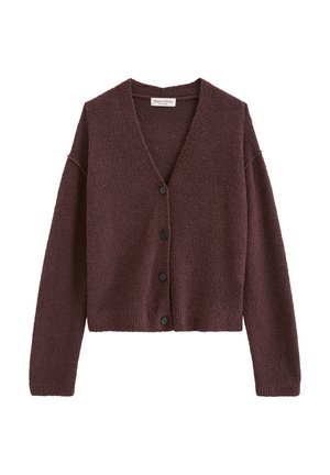 Marc O'Polo, MARC O'POLO CARDIGAN RELAXED AUS BOUCLÉ-GARN - Cardigan - black cherry