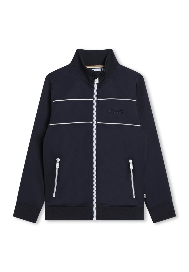 BOSS Kidswear Sweater met rits blauw BOSS Kidswear Sweater met rits blauw