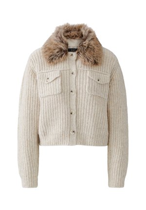 Oui, STRICKJACKE - Cardigan - light beige melange
