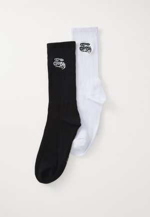 REAL SOCK 2 PACK UNISEX - Sports socks - black/white