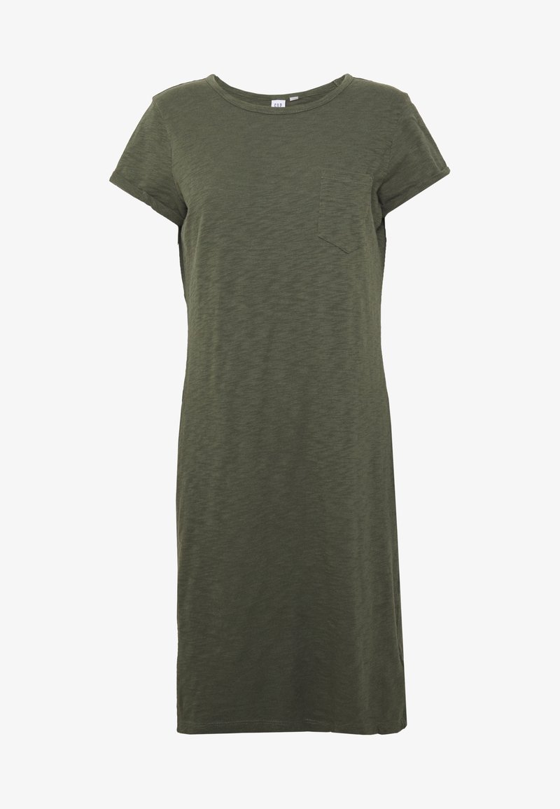 GAP Jersey dress - khaki - (Pre-owned) - Zalando GAP Jersey dress - khaki - (Pre-owned) - Zalando