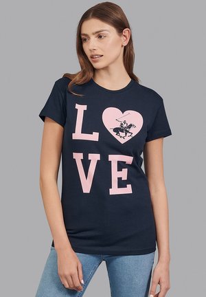 T-shirt med print - navy