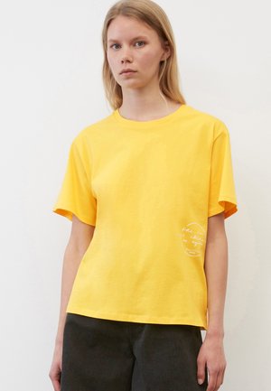 T-shirt z nadrukiem - cream gold