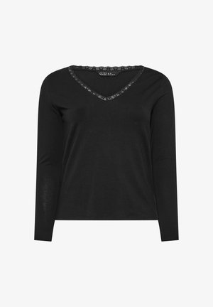 Yours Clothing, PLUS SIZE LONG SLEEVE TOPS - Longsleeve - black