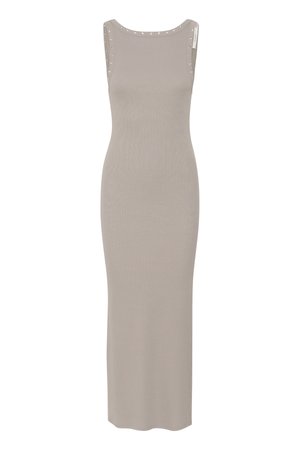 Gestuz, DREW REVERSIBLE EYELET DRESS - Трикотажна рокля - rock ridge