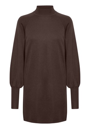 Gebreide jurk - dark brown