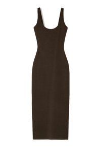 STRAPPY - MIDI  - Shift dress - mottled dark brown