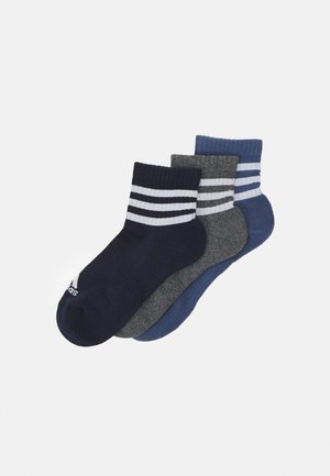 3 STRIPES CUSHIONED MIDCUT PAIR PACK - Calcetines de deporte - legend ink/preloved ink/dark grey heather