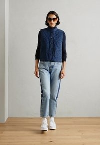 Lollys Laundry VEST - Strukirani kaput - blue