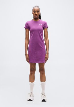 SMALL LOGO SLIM DRESS - Trikoomekko - plum wine
