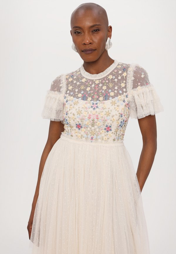 BODICE ROUND NECK ANKLE GOWN - Occasion wear - cream4